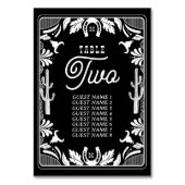 Westerne Country Cowboy Rustic Wedding Kaart (Achterkant)