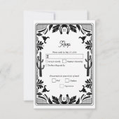 Westerne Country Cowboy Rustic Wedding RSVP Kaartje (Voorkant)