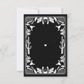 Westerne Country Cowboy Rustic Wedding RSVP Kaartje (Achterkant)