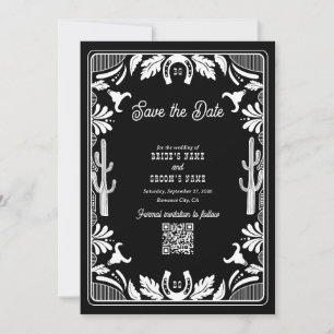 Westerne Country Cowboy Rustic Wedding Save The Date