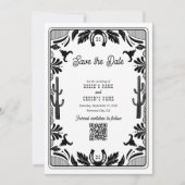 Westerne Country Cowboy Rustic Wedding Save The Date (Voorkant)