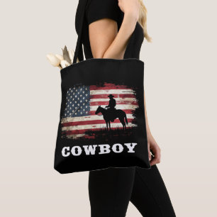 Westerne Country Mannen Rodeo Southern Retro Cowbo Tote Bag