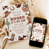 Westerne cowboy 2e Rodeo foto Verjaardagsfeest Kaart