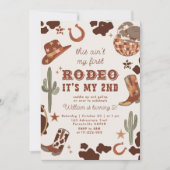 Westerne cowboy 2e Rodeo foto Verjaardagsfeest Kaart (Voorkant)