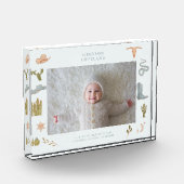 Westerne Cowboy Baby Horizontale Foto Keepsake (Links)
