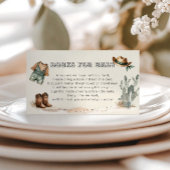Westerne Cowboy Baby shower Boeken voor Baby Informatiekaartje