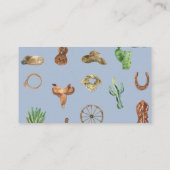 Westerne Cowboy Baby shower Enclosure Kaart (Achterkant)