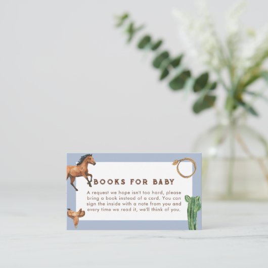 Westerne Cowboy Baby shower Enclosure Kaart (Staand voorkant)