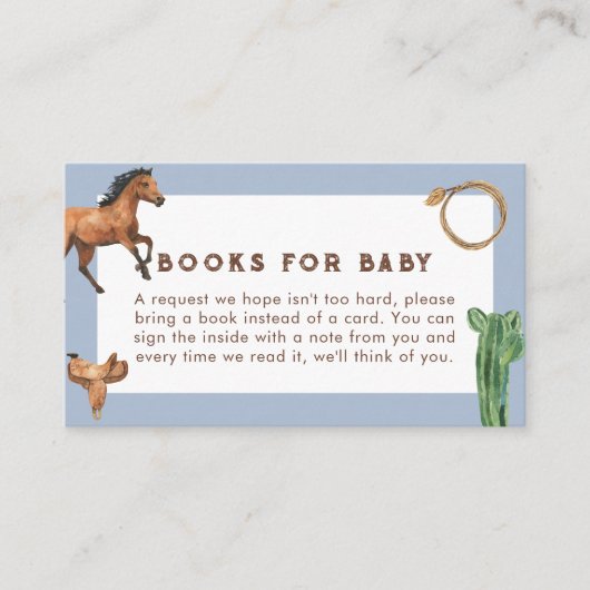 Westerne Cowboy Baby shower Enclosure Kaart (Voorkant)