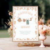 Westerne Cowboy Baby shower fopspeen Hunt Poster