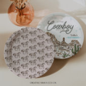 Westerne Cowboy Baby shower Horse Papieren Bordje