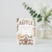 Westerne Cowboy Baby shower Luier Raffle Informatiekaartje (Staand voorkant)