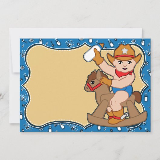 Westerne Cowboy Baby Shower-uitnodigingen Kaart (Voorkant)