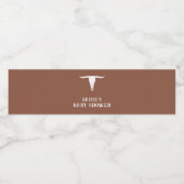 Westerne Cowboy Baby shower Waterflesetiketten Waterfles Etiket (Enkel label)