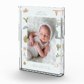 Westerne Cowboy Baby Verticale foto Keepsake (Rechts)