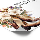 Westerne Cowboy Bachelorette Mimosa Bar Tafelteken Poster (Hoek)