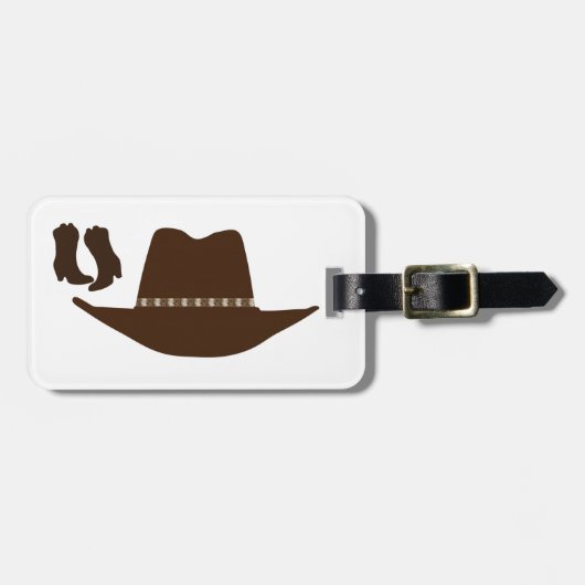 Westerne Cowboy Bagagelabel (Voorkant horizontaal)