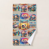 Westerne Cowboy BBQ Cookoff Scènes 1 Bad Handdoek (Handdoek)