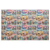 Westerne Cowboy BBQ Cookoff Scènes 1 Stof (Fat Quarter)