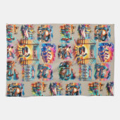 Westerne Cowboy BBQ Cookoff Scènes 1 Theedoek (Horizontaal)