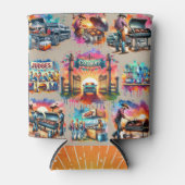 Westerne Cowboy BBQ Cookoff Scènes 2 Aangepast Blikjeskoeler (Voorkant)