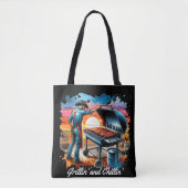 Westerne Cowboy BBQ Grillin' en Chillin' Tote Bag (Voorkant)