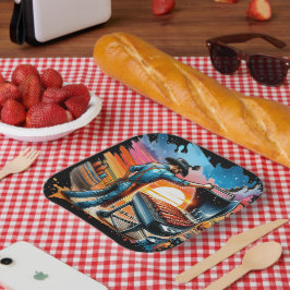 Westerne Cowboy BBQ Pit en Cook Papieren Bordje