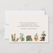 Westerne Cowboy Bedankkaart (Achterkant)