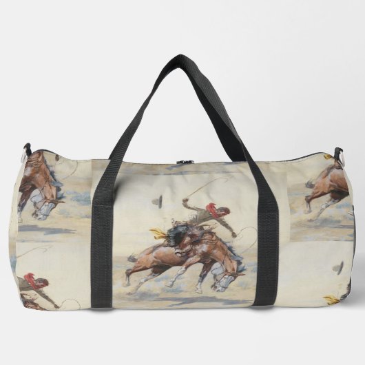  Westerne cowboy bij Bucking Horse Plunjezak (Voorkant)