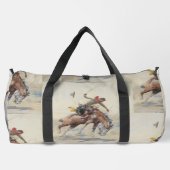  Westerne cowboy bij Bucking Horse Plunjezak (Achterkant)