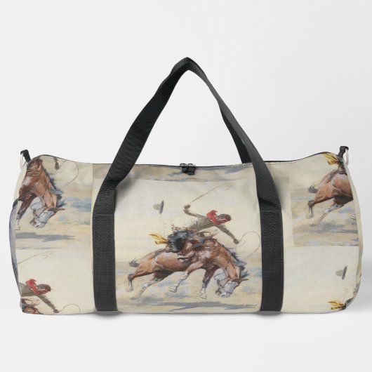  Westerne cowboy bij Bucking Horse Plunjezak (Achterkant)