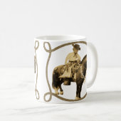Westerne cowboy bij paarden koffiemok (Voorkant rechts)