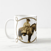 Westerne cowboy bij paarden koffiemok (Links)