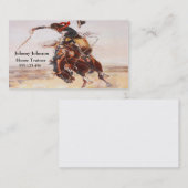 Westerne cowboy bij Sjabloon van Bucking Horse Visitekaartje (Voorkant / Achterkant)