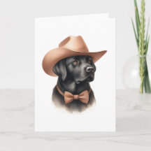 Westerne Cowboy Black Lab Blank Groet
