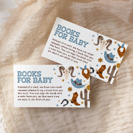 Westerne Cowboy boeken voor Baby Rodeo Shower Informatiekaartje