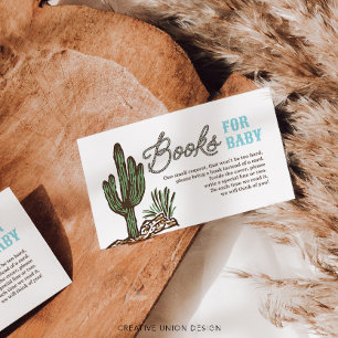 Westerne Cowboy Boeken voor Baby shower Kaart
