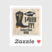 Westerne Cowboy Boot - Afstuderen Sticker (Vel)