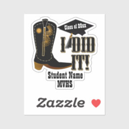 Westerne Cowboy Boot - Afstuderen Sticker