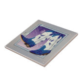 Westerne Cowboy Boot Ceramic Tegel Tegeltje (Zijkant)