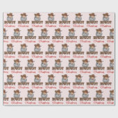 Westerne Cowboy boot Christmas Wrapping Paper Cadeaupapier (Vlak)