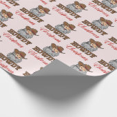 Westerne Cowboy boot Christmas Wrapping Paper Cadeaupapier (Hoek)