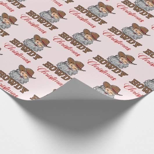 Westerne Cowboy boot Christmas Wrapping Paper Cadeaupapier (Hoek)