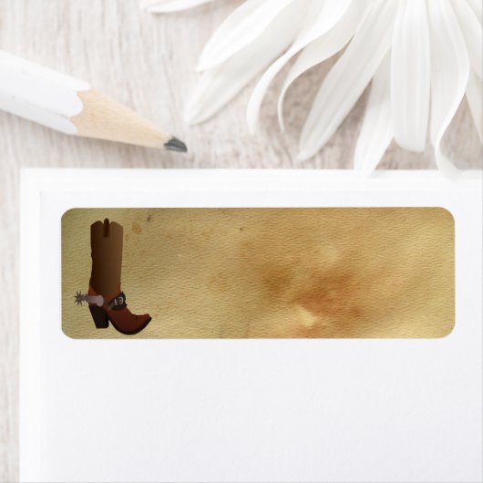 Westerne Cowboy Boot Etiket (Insitu)