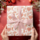 Westerne Cowboy Boot Howdy Cowgirl Roze Valentijns Cadeaupapier