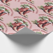 Westerne Cowboy Boot Merry Christmas Y'all Cadeaupapier (Hoek)