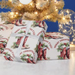 Westerne Cowboy Boot Merry Christmas Y'all Cadeaupapier<br><div class="desc">Schattige en leuk western thema cowboy cowgirl boot country kerstpapier. Maakt voor feestelijke vakantie wrapping. Design omvat rode cowboylaarzen,  feestelijk groen en heilige bessen en de zin Merry Christmas Y'all!. Groen,  bruin,  rood en wit kleurenschema.</div>