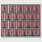 Westerne cowboy-boot met Roper Gift Wrapping Paper Cadeaupapier (Vlak)