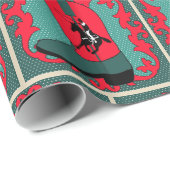 Westerne cowboy-boot met Roper Gift Wrapping Paper Cadeaupapier (Rol Hoek)