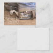 Westerne Cowboy Boot Spurs Business Card Template Visitekaartje (Voorkant / Achterkant)